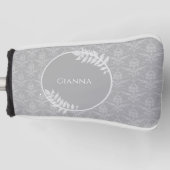 Gray Elegant Damask Golf Head Cover Headcover (Vorderseite)