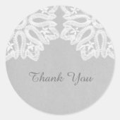 Gray Elegant Lace Danke Stickers (Vorderseite)