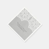 Gray Elegant Lace Paper Napkins Serviette (Ecke)