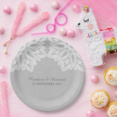 Gray Elegant Lace Paper Teller (Party)