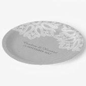 Gray Elegant Lace Paper Teller (Schrägansicht)