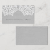 Gray Elegant Lace Platzkarten (Vorne/Hinten)