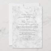 Gray Elegant Marble Wedding Einladung (Vorderseite)