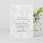 Gray Elegant Marble Wedding Einladung (Stehend Vorderseite)