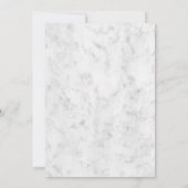 Gray Elegant Marble Wedding Einladung (Rückseite)