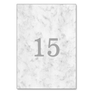 Gray Elegant Marble Wedding Tischnummer