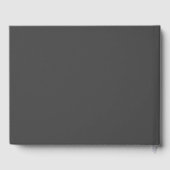 Gray Elegant Modern Simple Script Foto Wedding Gästebuch (Rückseite)