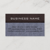 Gray Elegant Monogram Leinwand Look Visitenkarte (Rückseite)