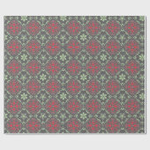 Gray Elegant Nordic Winter Snowflake Trendy Geschenkpapier (Flach)