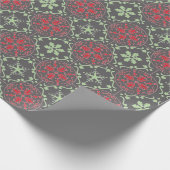 Gray Elegant Nordic Winter Snowflake Trendy Geschenkpapier (Ecke)