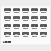 Gray Elegant Quarto Danke Stickers (Blatt)