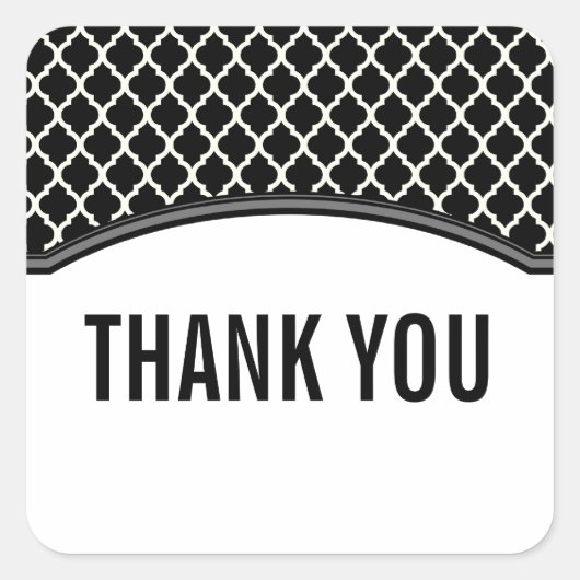 Gray Elegant Quarto Danke Stickers (Vorderseite)