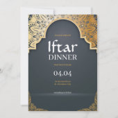 Gray Elegant Ramadhan Iftar Party Einladung (Vorderseite)