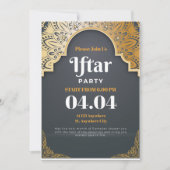 Gray Elegant Ramadhan Iftar Party Einladung (Vorderseite)