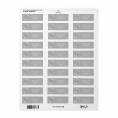 Gray Elegante Damask Label (Vorne)