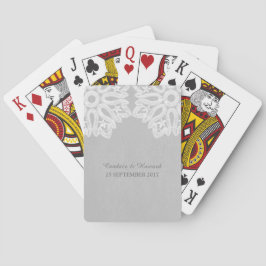 Gray Elegante Lace Playing Cards Spielkarten