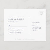 Gray elegante moderne klassische UAWG Einladungspostkarte (Rückseite)