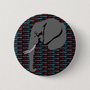 Gray Elephant Button