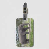 Gray Elephant Gepäckanhänger (Vorderseite Vertikal)