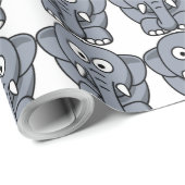GRAY ELEPHANT GESCHENKPAPIER (Rolleneckpunkt)