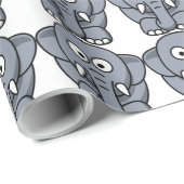 GRAY ELEPHANT GESCHENKPAPIER (Rolleneckpunkt)