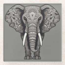 Gray Elephant Glasuntersetzer
