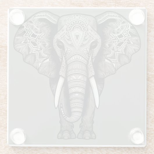 Gray Elephant Glasuntersetzer (Rückseite)