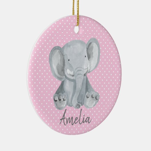 Gray Elephant Keramik Ornament (Rechts)