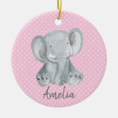 Gray Elephant Keramik Ornament (Vorne)