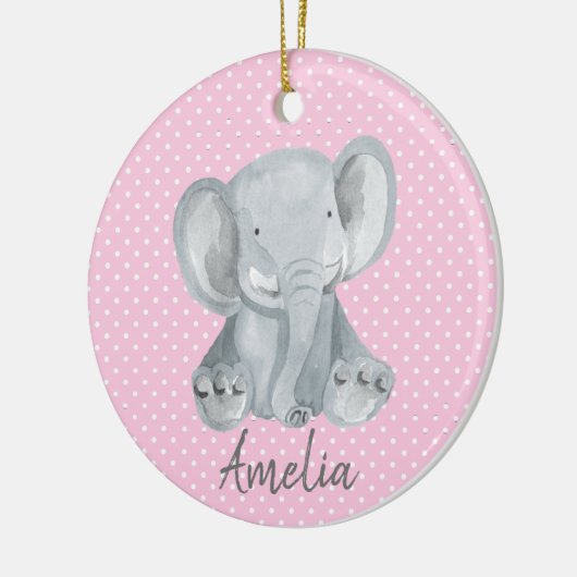 Gray Elephant Keramik Ornament (Links)