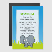 Gray Elephant Magnetkarte (Vorne/Hinten)