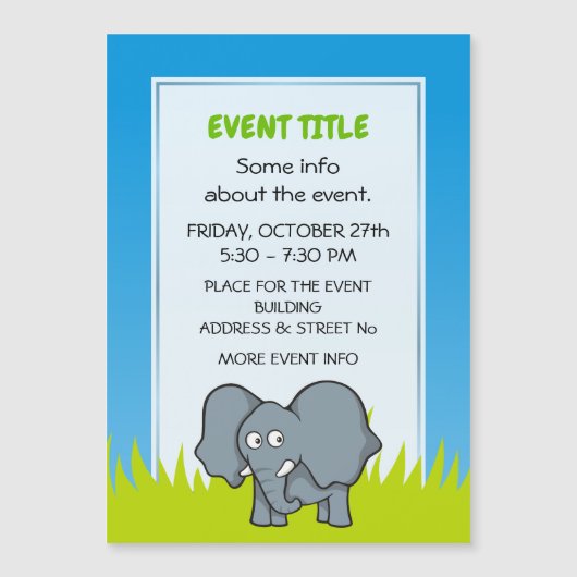 Gray Elephant Magnetkarte (Vorderseite)