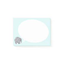 Gray Elephant mit Speech Bubble on Ice Blue
