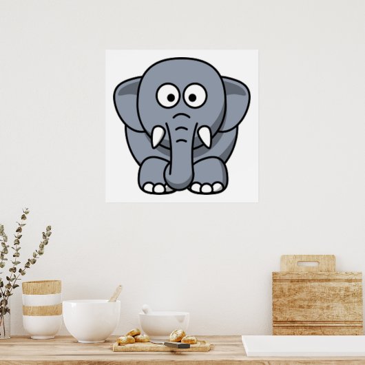 GRAY ELEPHANT POSTER (Küche)