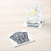 GRAY ELEPHANT RECHTECKIGER PAPPUNTERSETZER (Vor Ort)