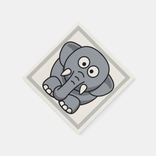 GRAY ELEPHANT SERVIETTE (Ecke)