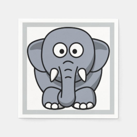 GRAY ELEPHANT SERVIETTE (Vorderseite)