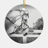 Gray English Horse Ornament (Vorne)