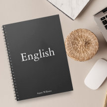 Gray English Personalisiert Educational