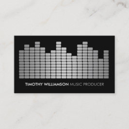 Gray Equalizer Musician, DJ, Band Business Card Visitenkarte