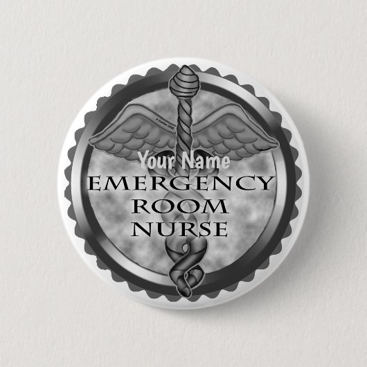 Gray ER Nurse Button (Vorderseite)
