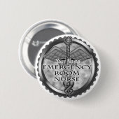 Gray ER Nurse Button (Vorne & Hinten)