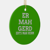 Gray Ermahgerd Door Hanger Ornament (Rechts)