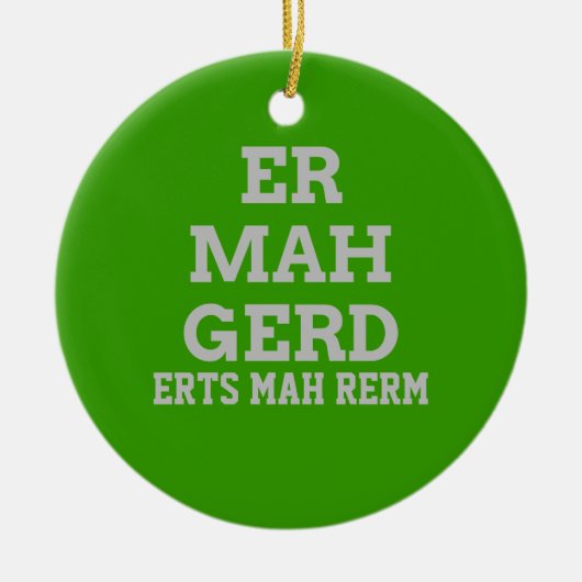 Gray Ermahgerd Door Hanger Ornament (Vorne)