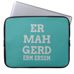 Gray Ermahgerd Laptop Sleeve
