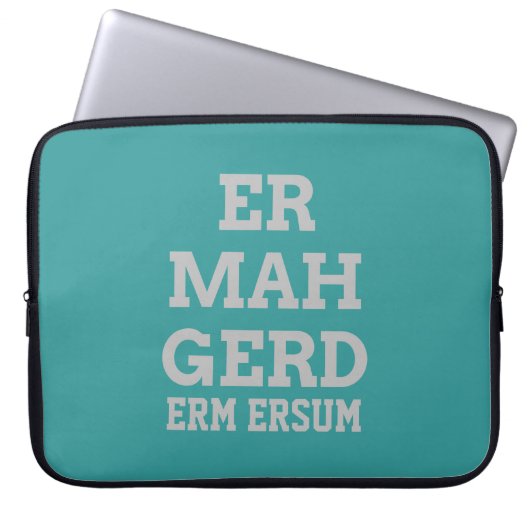 Gray Ermahgerd Laptop Sleeve (Vorderseite)