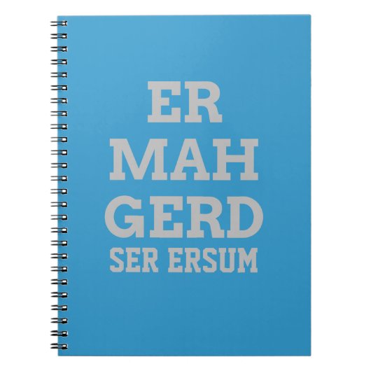 Gray Ermahgerd-Notebook Notizblock (Vorderseite)