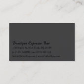 Gray Espresso Bar Coffee Shop - Visitenkarte (Rückseite)