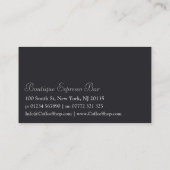 Gray Espresso Bar Coffee Shop - Visitenkarte (Rückseite)