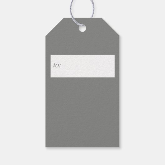 Gray Eucalyptus Wreath Monogram V2 Geschenkanhänger (Rückseite)